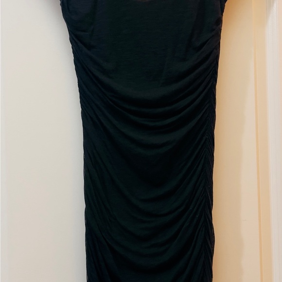 Free People Dresses & Skirts - Free People Elegant Black Ruched Mini Dress